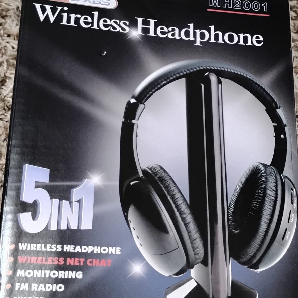 5-in-1 Wireless Headphones - Black